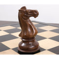 Handcrafted golden rosewood Knight from the 6.3 inch jumbo Pro Staunton luxury chess pieces set.