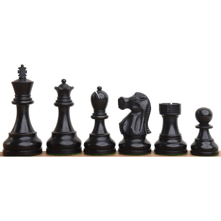 3.8" Juego de ajedrez Reykjavik Series Staunton - Sólo piezas de ajedrez - Madera de boj lastrada