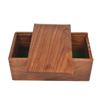Golden Rosewood Chess Pieces Storage Box