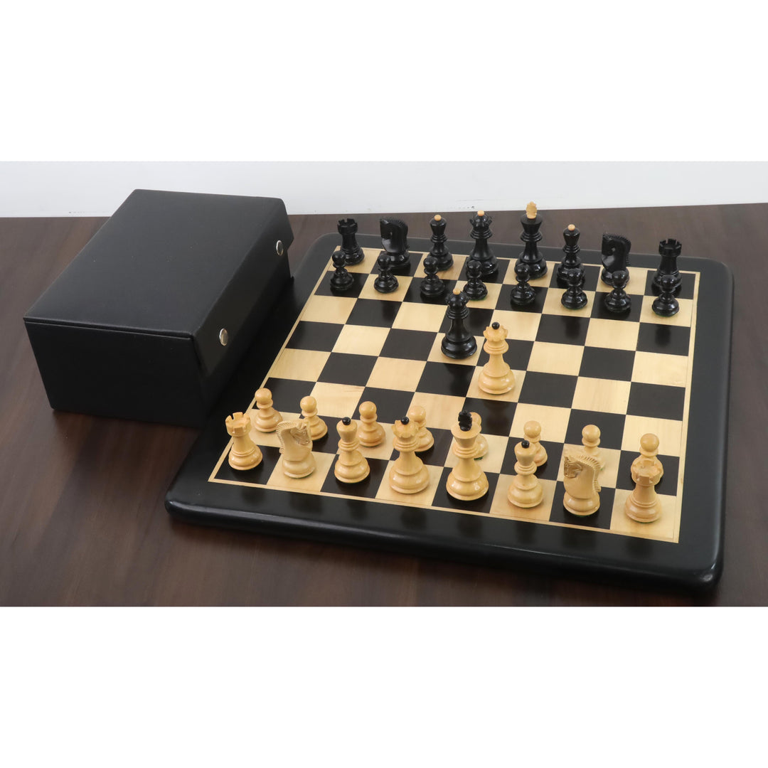 Set di scacchi russi Zagreb da 3,1" - Solo pezzi di scacchi - Legno di bosso ebanizzato appesantito