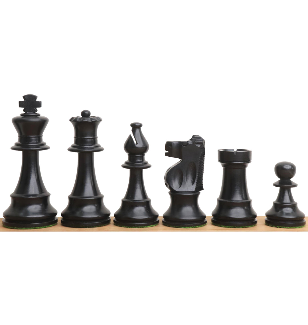 Verbesserte Französische Lardy Schachspiel - Nur Schachfiguren - Buchsbaum antikisiert - 3.9" König