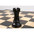 Robust ebony wood rook piece from the 6.1" Mammoth Luxury Staunton chess collection.