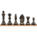 Staunton Inspired Brass Metal Luxury Chess Pieces & Board Set
