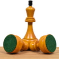 Bottom view of the 4 inch King and other pieces showing the green felted bases for smooth play.