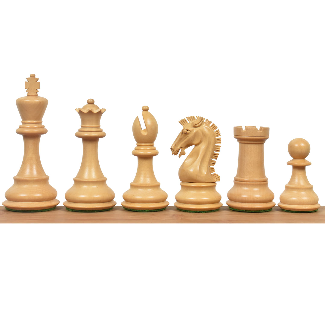 Combo di 3,9" Set di scacchi Staunton della serie Craftsman - Pezzi in palissandro con scacchiera senza bordi e scatola di conservazione