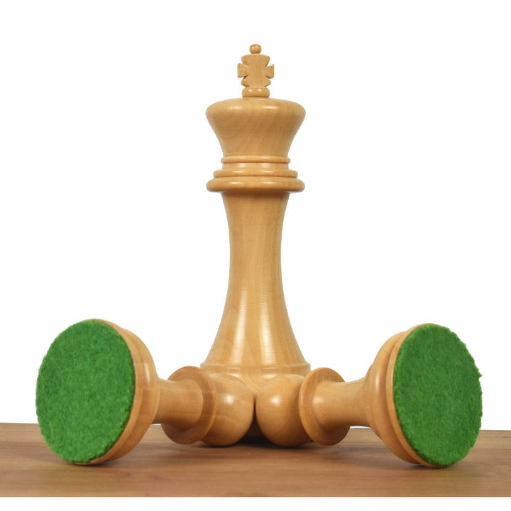 Reproduction légèrement imparfaite du jeu d'échecs Sinquefield Staunton 2016 - Pièces d'échecs uniquement - Bois de rose Bud - Poids triple