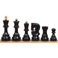 Weighted ebonized wood chess pieces from the 3.9 inch Russian Zagreb series.