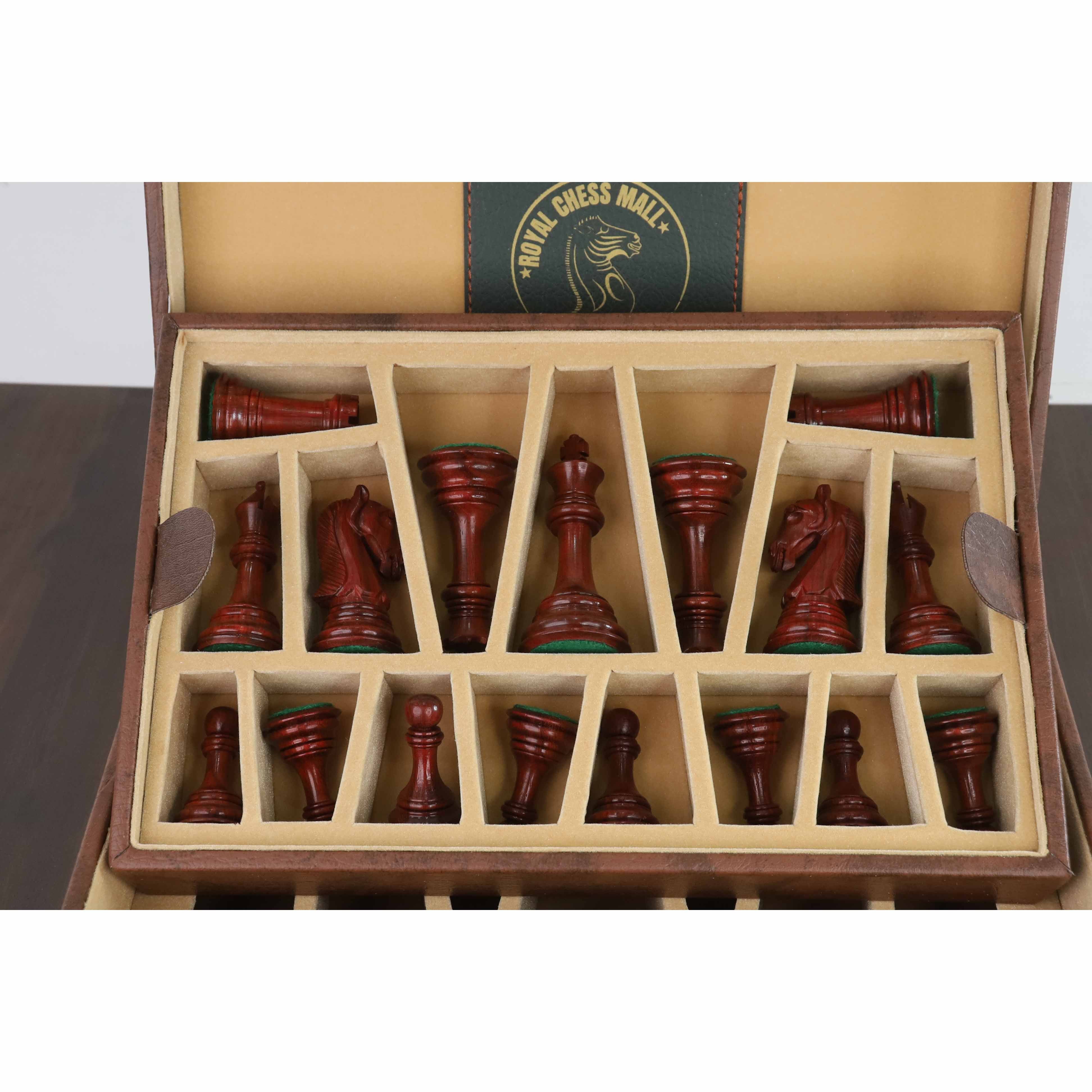 Signature Leatherette Coffer Storage Box - Tan Brown - Chess Pieces upto 4"