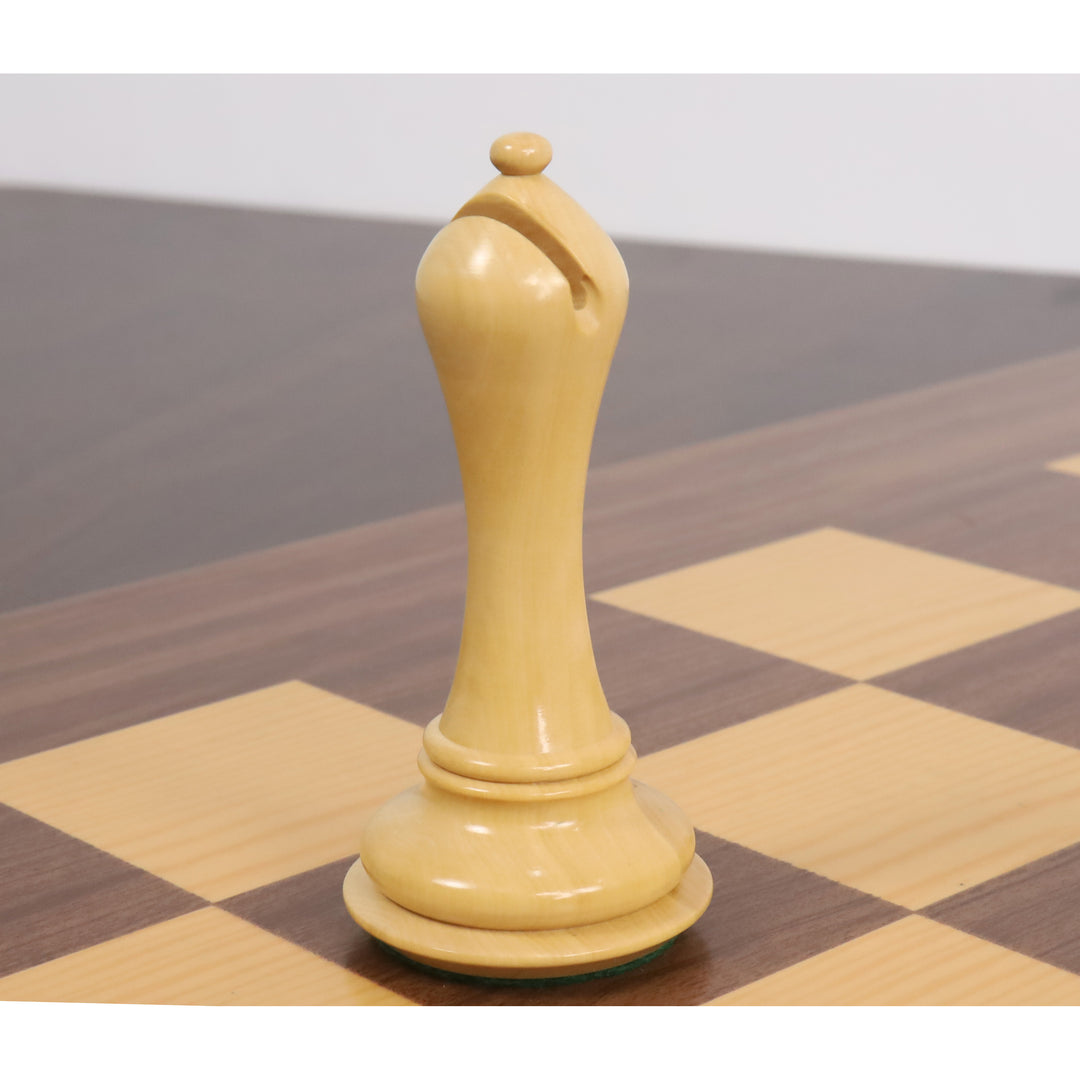 4.6” Avant Garde Luksusowy Zestaw Szachów Staunton - Tylko szachy - Potrójnie ważone - Pączek Drewno Różane i bukszpan