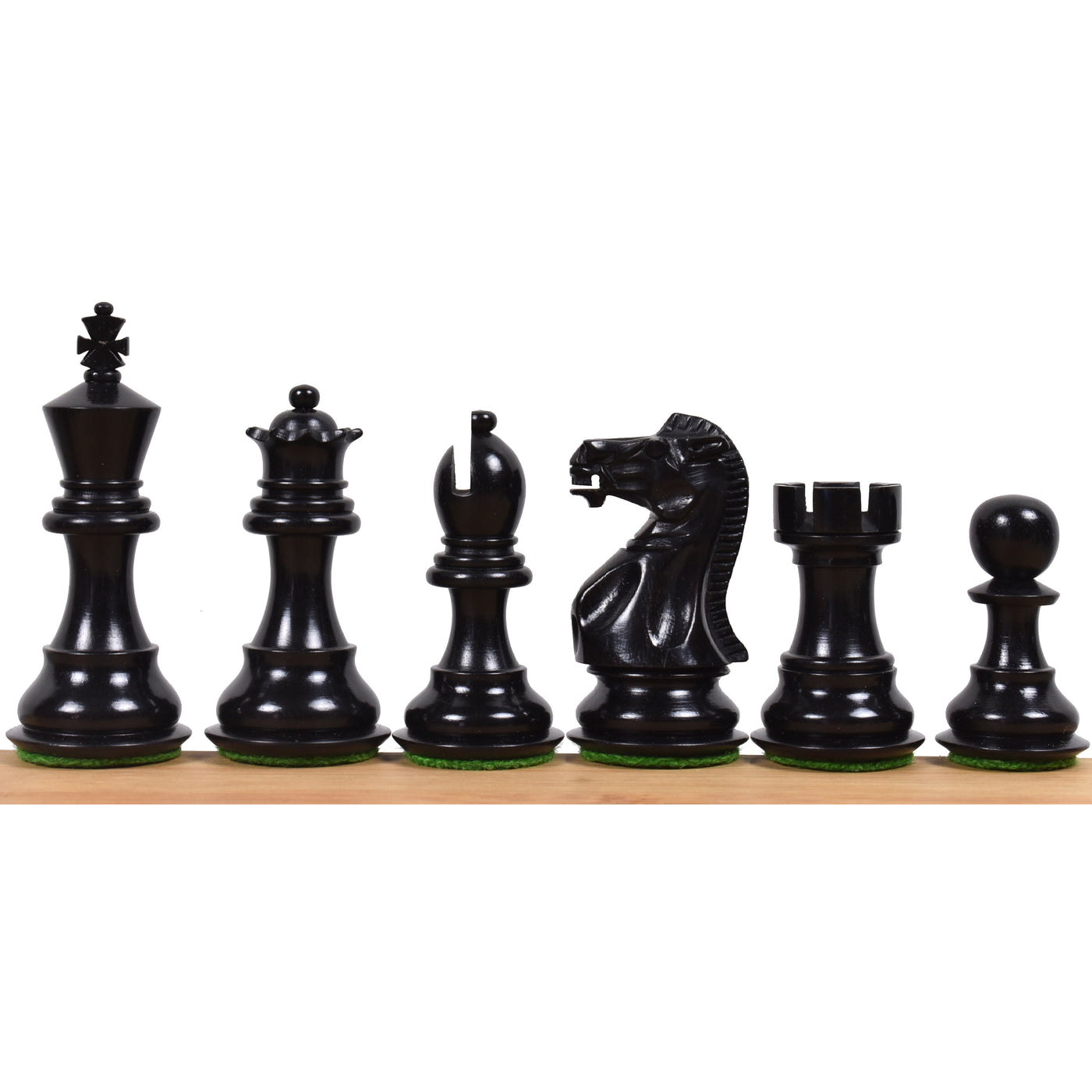 Ebony Wood - 3.1" Pro Staunton Luxury Triple Weighted Chess Pieces with 17" Large Solid Inlaid Board and Golden Rosewood Chess Pieces Storage Box