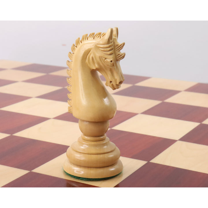 Jeu d'échecs 4.6" Medallion Luxe Staunton - Pièces d'échecs uniquement - Triple poids en bois de rose Bud