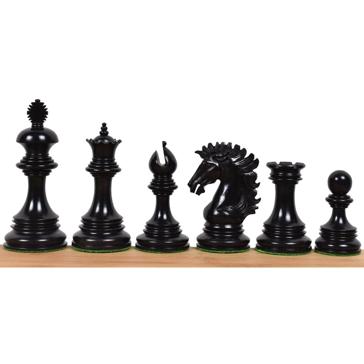 Alexandria Luxury Staunton Schachspiel - Nur Schachfiguren - dreifach gewichtet - Ebenholz