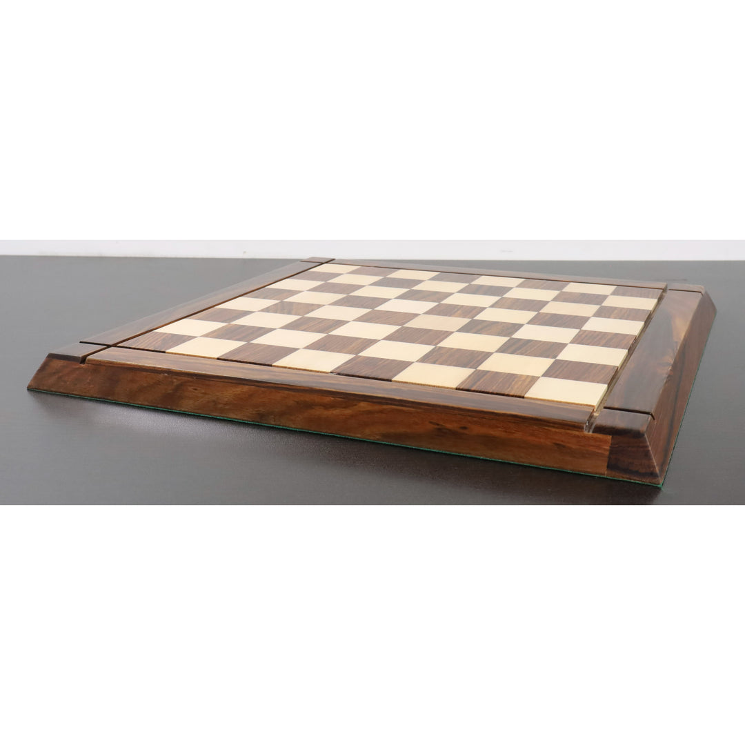 Échiquier 15" Drueke Style en bois de palissandre et d'érable doré - carré 38 mm