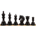 Elite black ebony Stallion Staunton chess pieces set.