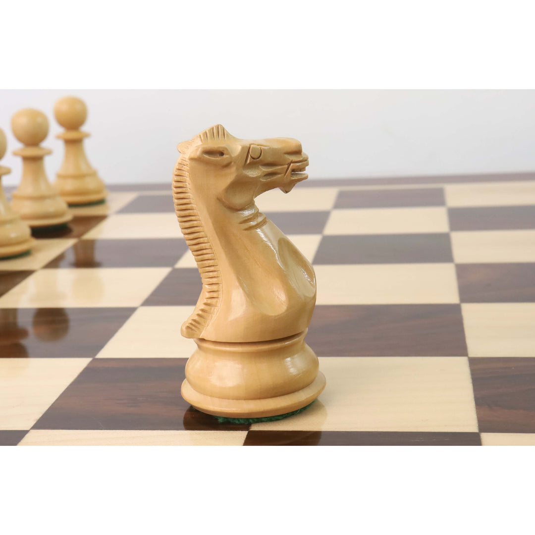 Combo van 4.1" Pro Staunton verzwaarde houten schaakstukken in palissanderhout met 21" bord en houten opbergdoos