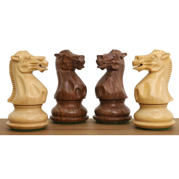 Profesjonalny zestaw szachów Staunton 3” - tylko szachy - ważone Złote Drewno Różane