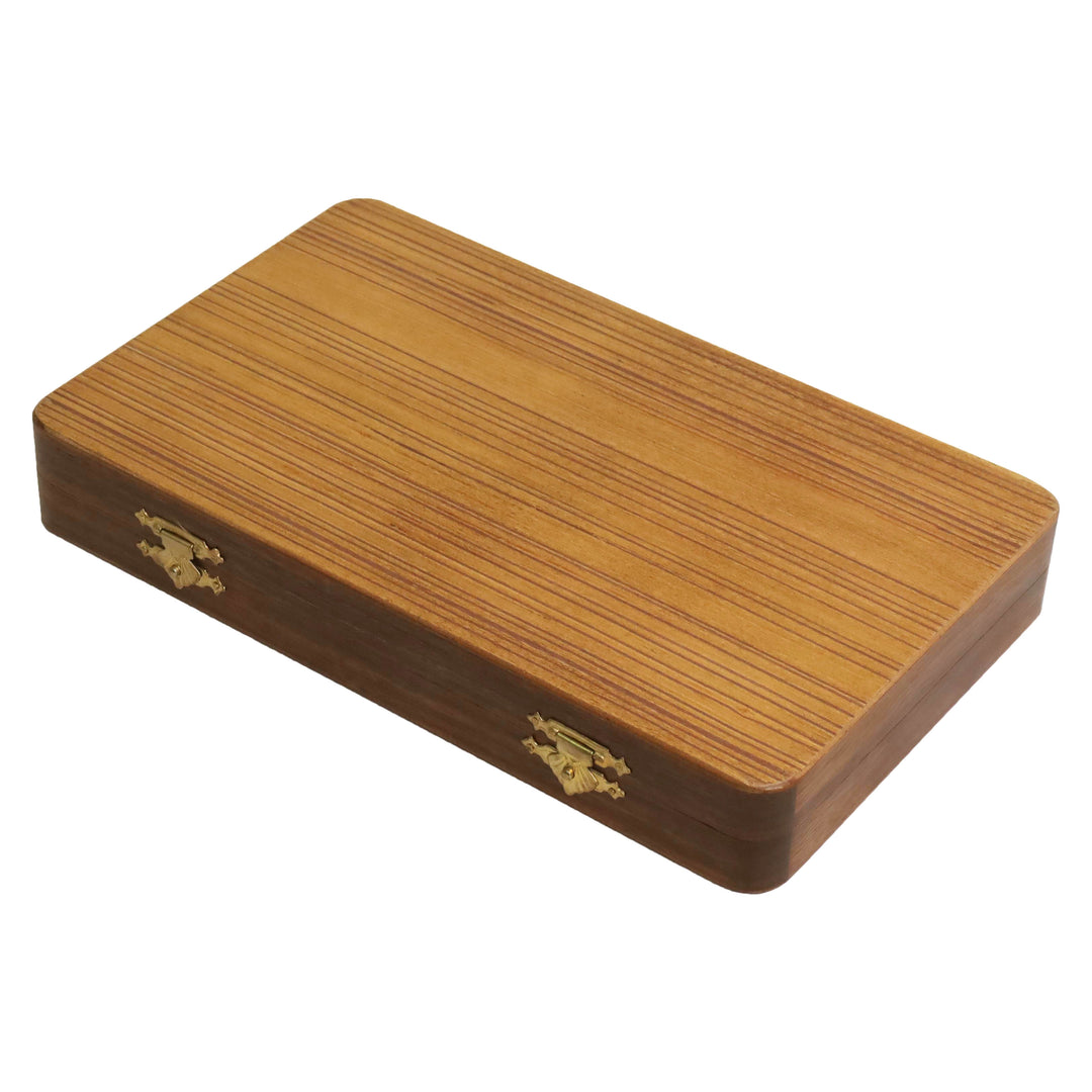10" Madera artesanal Backgammon de viaje Juego de piezas Tablero plegable