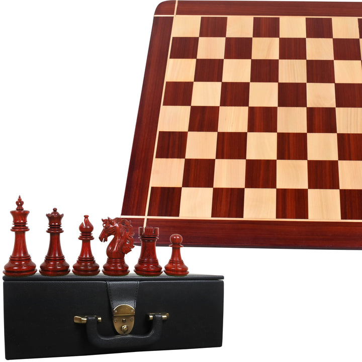 Kombo 4,6" zestaw szachów Spartacus luksusowy Staunton - figury z Pączek Drewno Różane z planszą i pudełkiem do przechowywania