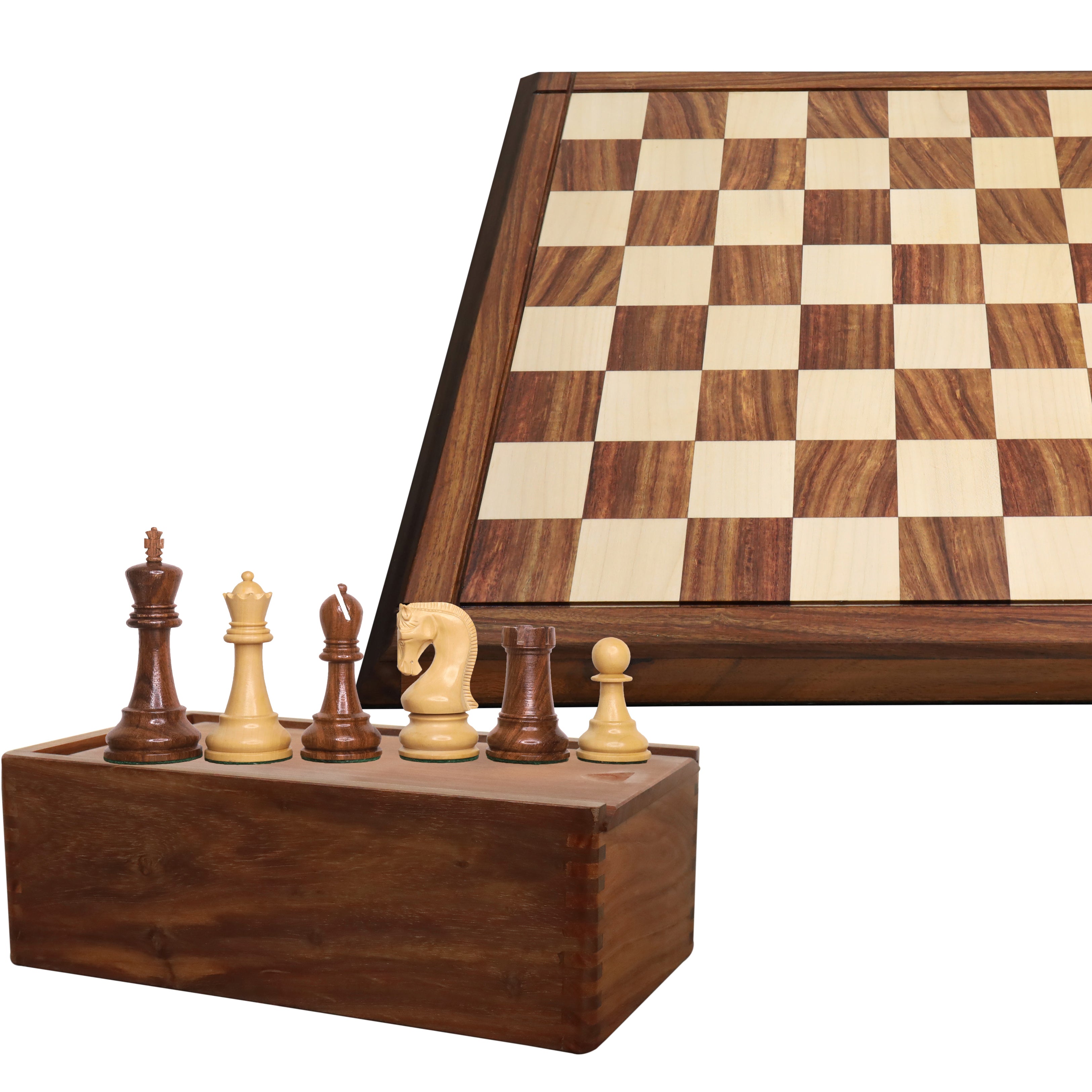 Helena Mother Of Pearl Flat Board Chess Set Walnut 20 Inch Weighted  Sheesham Professional Morphy Staunton Chess Pieces 3.75 Inch