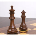 Luxury Bridle Staunton king and queen chess pieces crafted from premium golden rosewood.