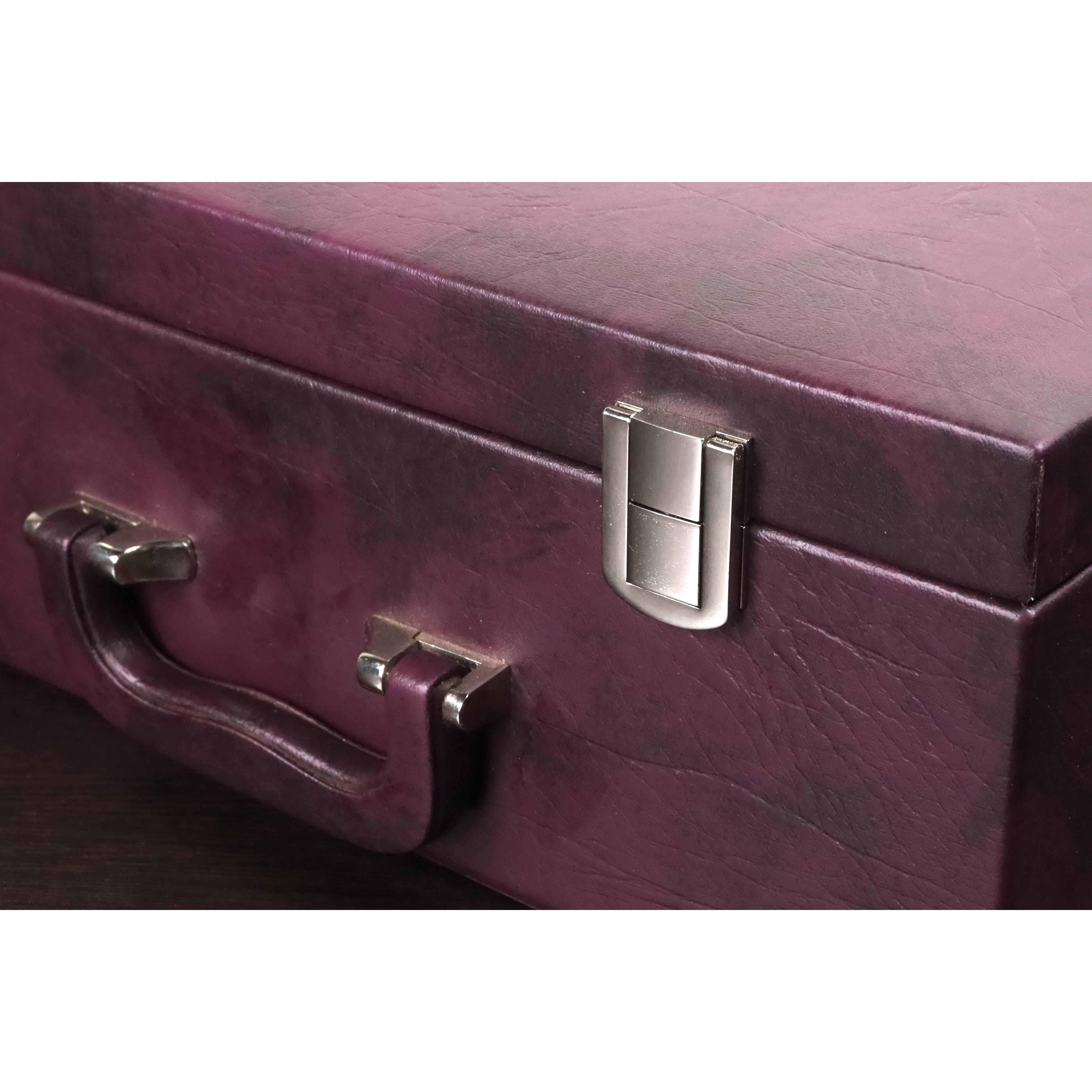 Signature Leatherette Burgundy Storage Box for 4.2- 5 Chess Pieces