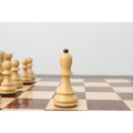 Russian Zagreb style boxwood bishop chess piece with a contrasting dark rosewood finial.