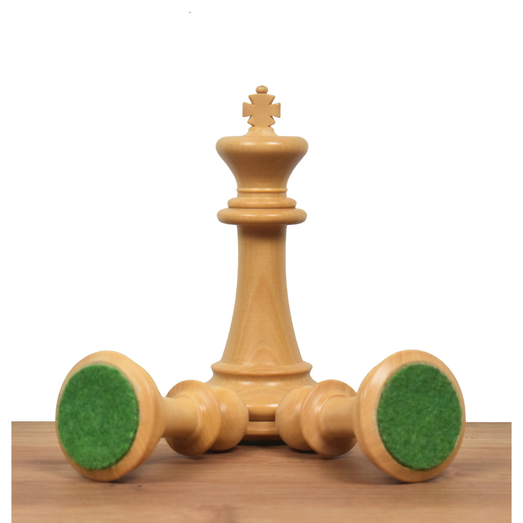 3.7" Emperor Series Staunton Chess Rose Holzfiguren mit 21" großem flachem Schachbrett Rosenholz & Ahornholz und Kunstlederkoffer Aufbewahrungsbox