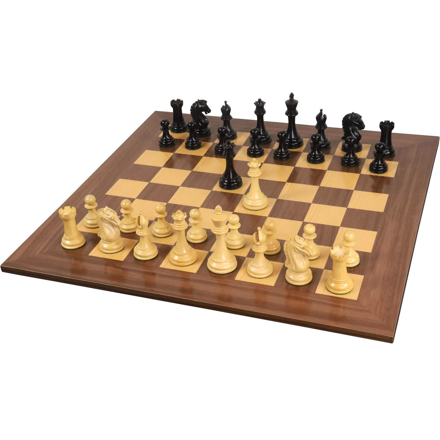 2021 Sinquefield Cup Reproduced Staunton Chess Pieces Only set - Triple weighted Ebony Wood