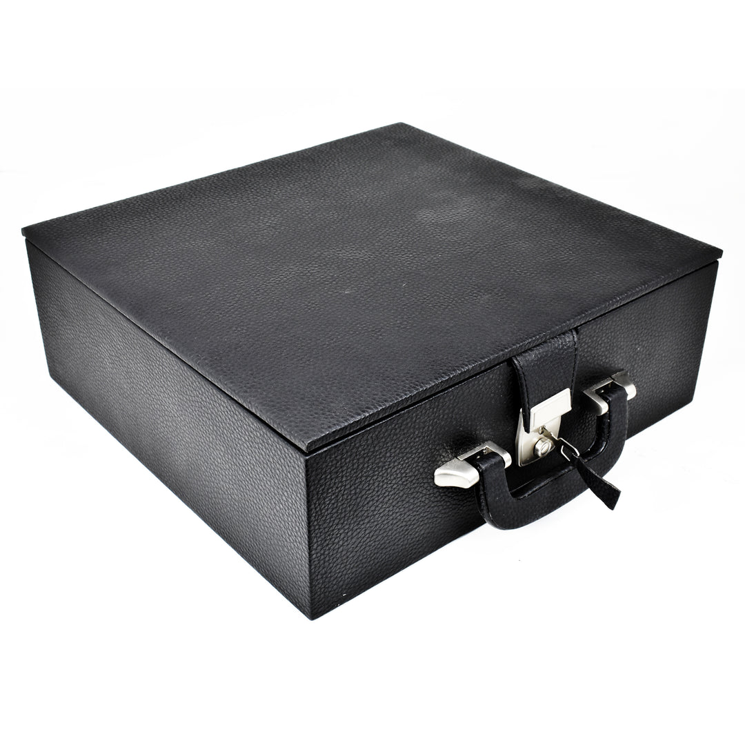 Leatherette Coffer Storage Box for Chess Pieces