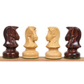 Close-up profile of the iconic 1970s Dubrovnik knights hand-carved from Rosewood and Boxwood.