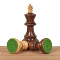 Golden Rosewood King with two pieces showing green felted bases for smooth board movement.