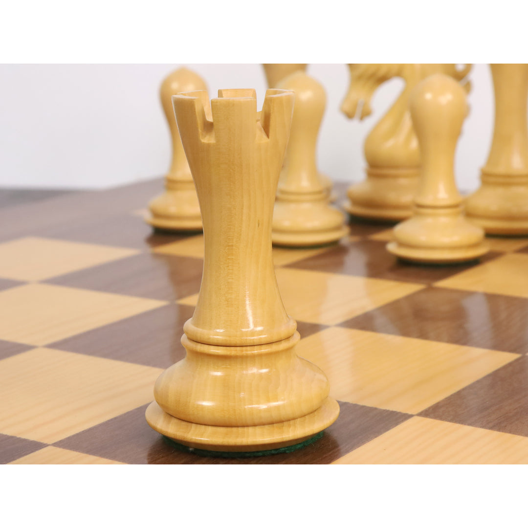 Slightly Imperfect 4.6" Avant Garde Luxury Staunton Chess Set - Chess Pieces Only - Bud Rosewood & Boxwood