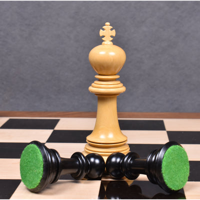 RoyalChessMall 4.6" Mogul Staunton Luxury Chess Pieces - Triple Weighted Bud Rosewood & Boxwood Set