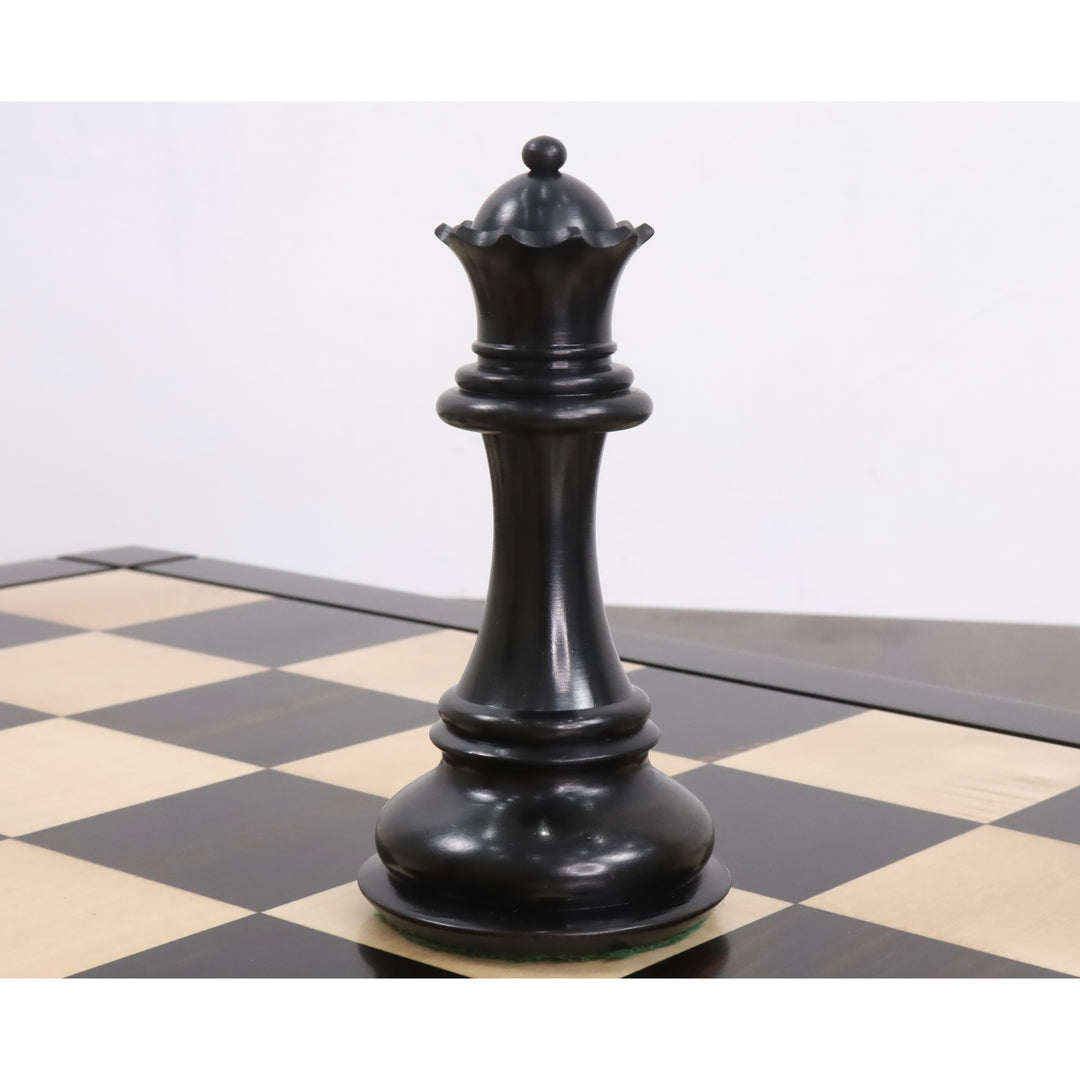 Slightly Imperfect 6.3" Jumbo Pro Staunton Luxury Chess Set - Chess Pieces Only - Ebony Wood - Triple Weight