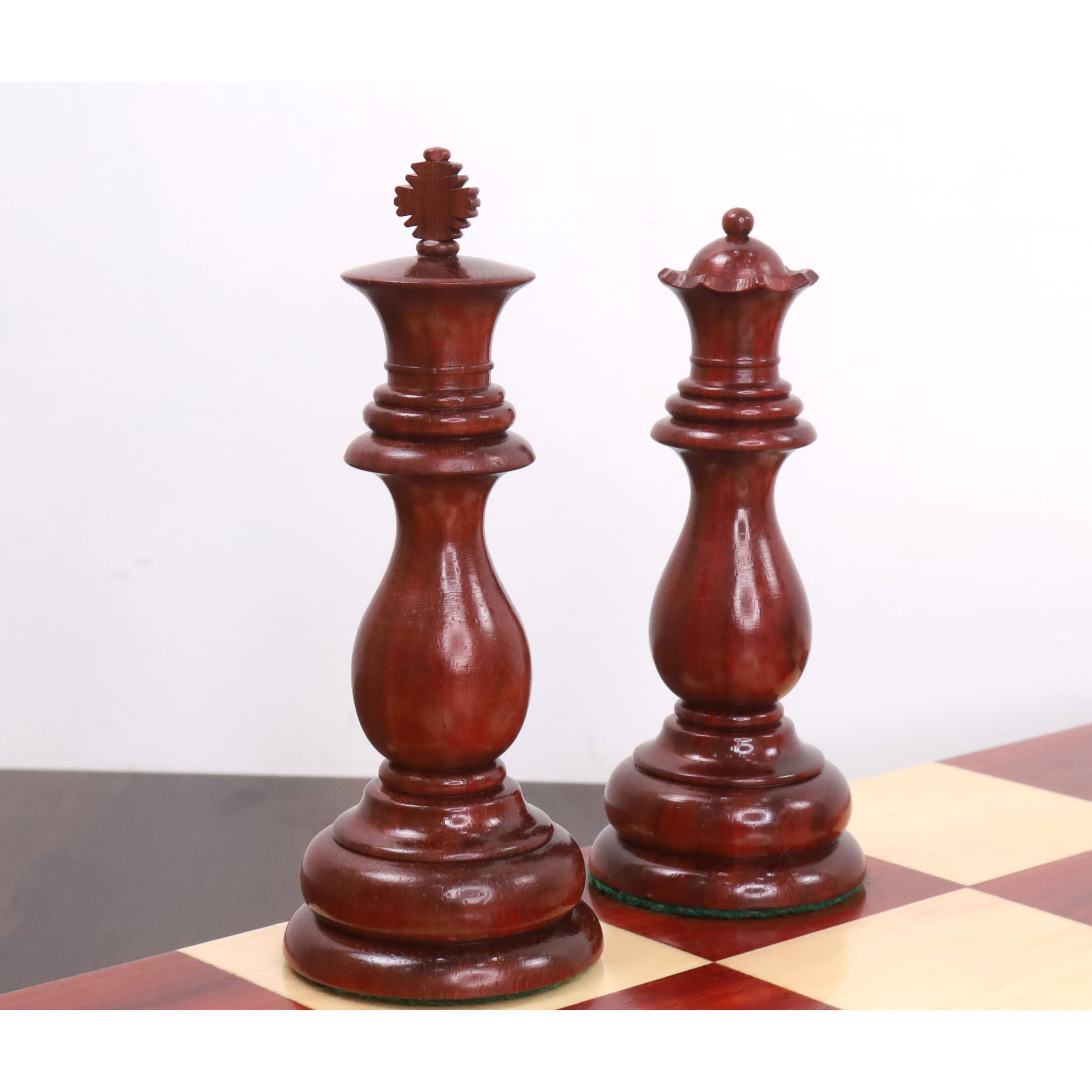 4.6" Medallion Luxury Staunton Chess Set- Chess Pieces Only -Triple Weight Bud Rosewood