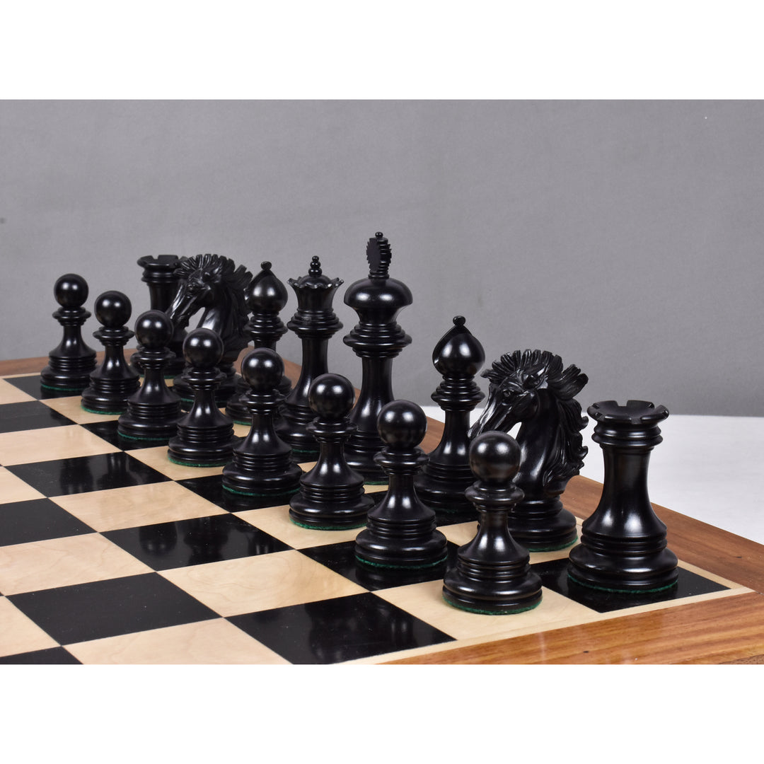 Zestaw szachowy Alexandria Luxury Staunton - tylko figury szachowe - potrójnie obciążone - drewno hebanowe