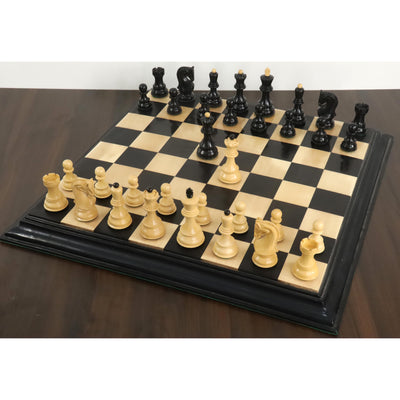 3.9" Russian Zagreb 59' Chess Set- Chess Pieces Only - Triple Weighted Ebony Wood