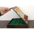Hand lifting board of 10-inch magnetic travel chess set.