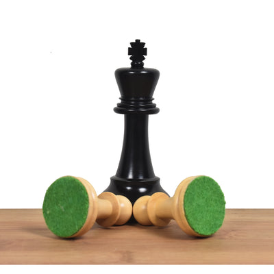 Combo of 3.9" Lessing Staunton Chess Set - Pieces in Ebony Wood With Board and Box