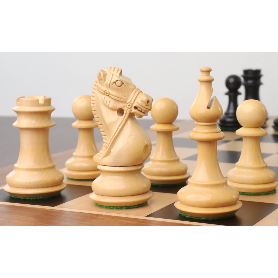 Javis Series Luxury Staunton 4.4 Chess set in Boxwood and Ebony Wood - Staunton Javis Series Luxury Staunton 4.4 Chess set in Boxwood and Ebony Wood - Staunton