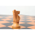 Detailed light antiqued boxwood knight piece from the Improved French Lardy set.