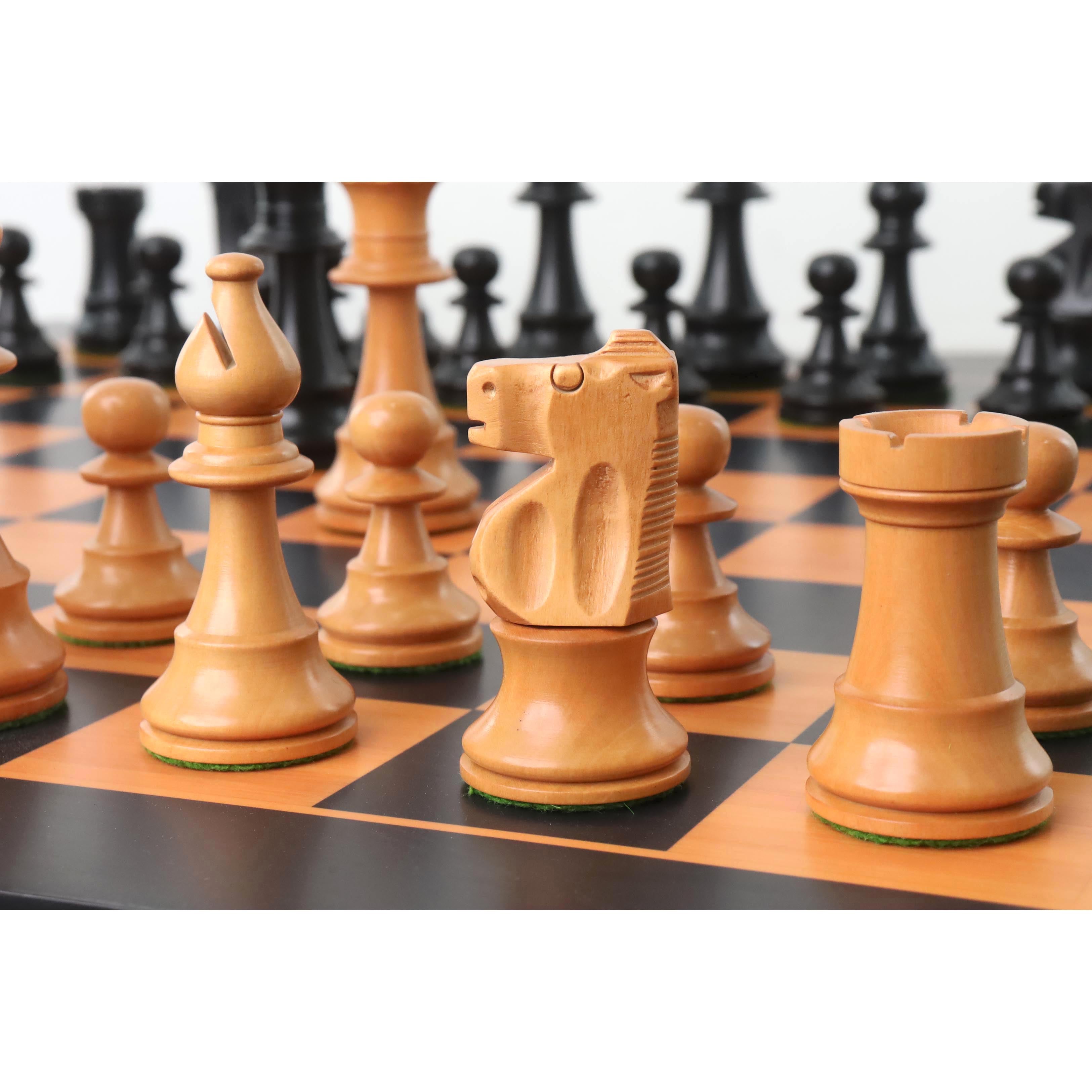 3.9 French Chavet Tournament Chess Set- Chess Pieces Only - Antiqued –  royalchessmall
