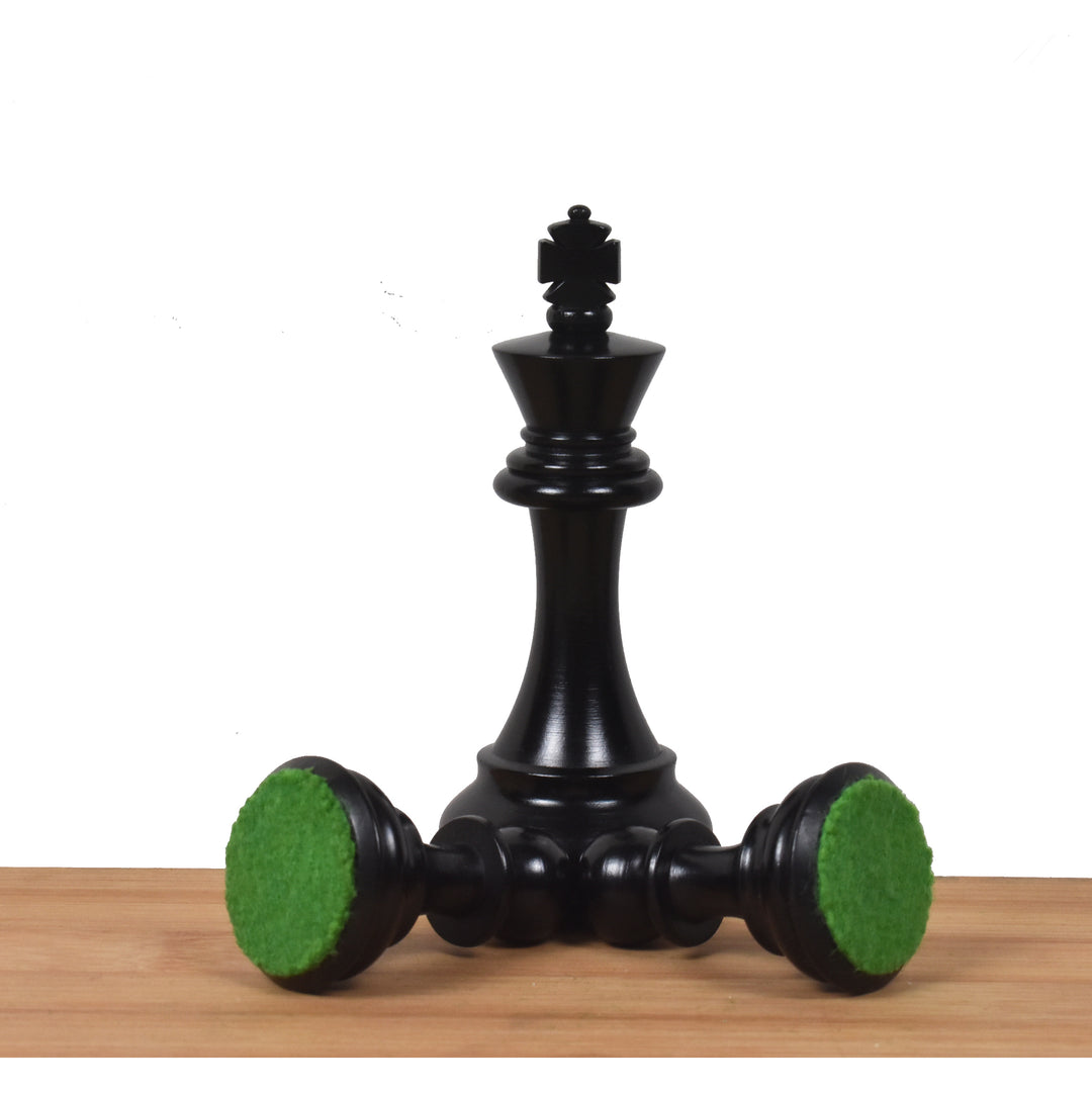 Slightly Imperfect 3.9" Alban Staunton Chess Set - Chess Pieces Only- Double Weighted Red & Black Dyed Wood