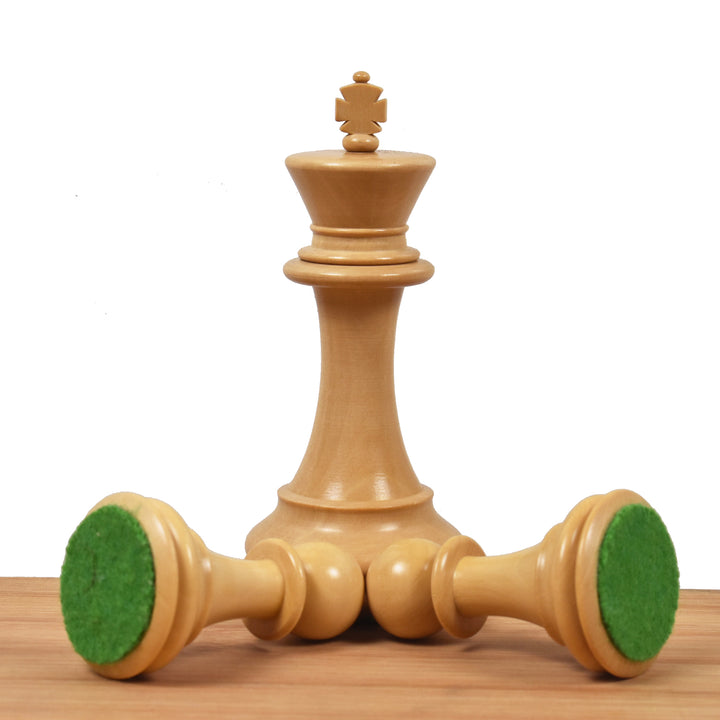 Jeu d'échecs de luxe Traveller Staunton 4.1" - Pièces d'échecs uniquement - Bois d'ébène triplement lesté
