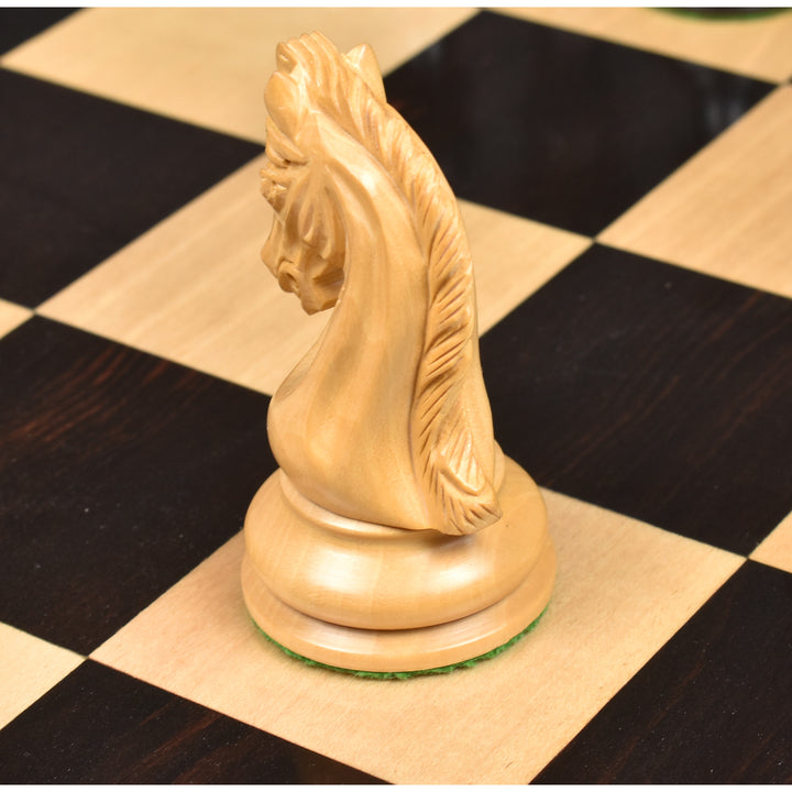 Reproduction légèrement imparfaite du jeu d'échecs Sinquefield Staunton 2016 - Pièces d'échecs uniquement - Bois de rose Bud - Poids triple