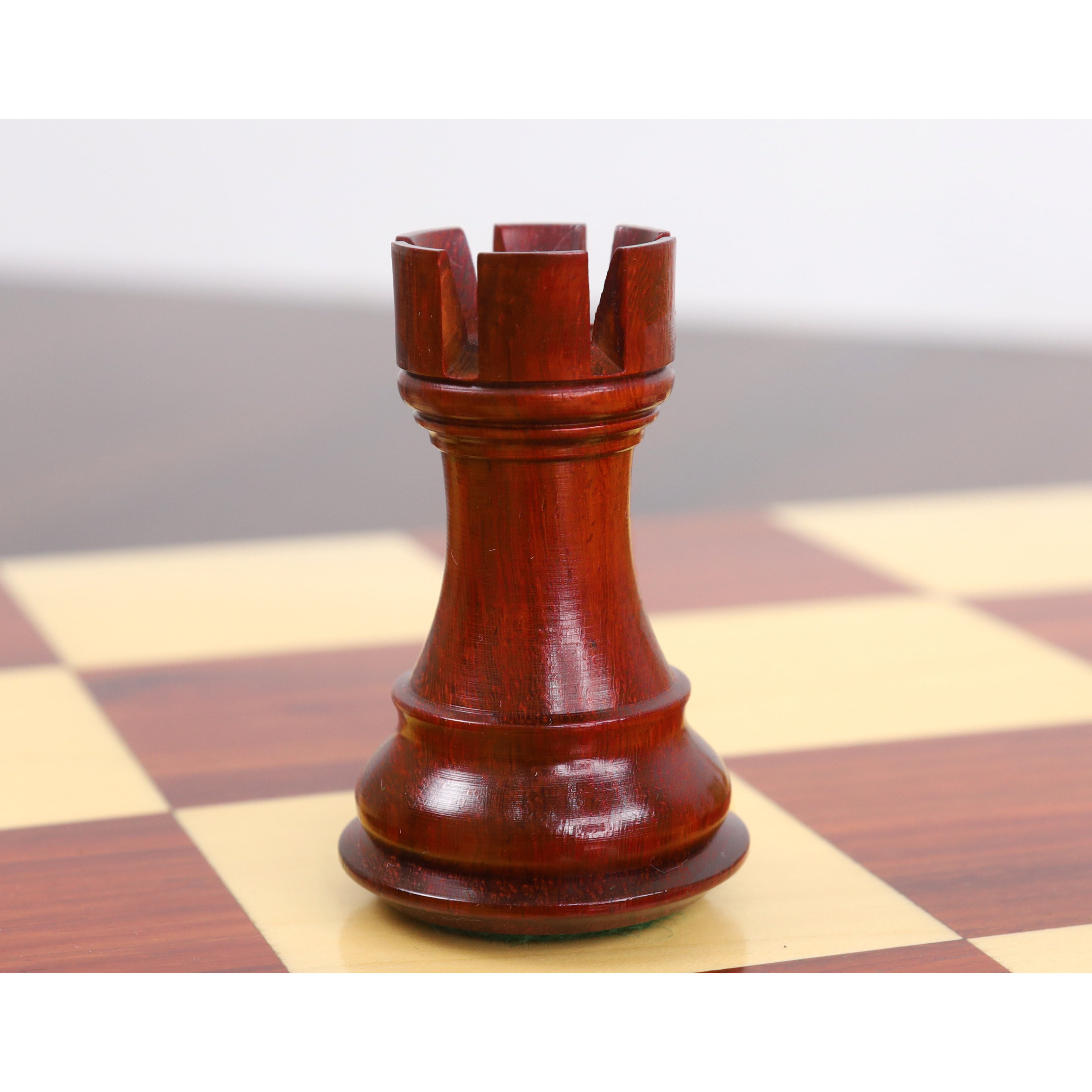 3.9" Bridle Staunton Luxury Chess Pieces Only set - Bud Rosewood & Boxwood