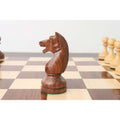 Hand-carved golden rosewood knight, a highlight of our Soviet Russian 1960s collection.