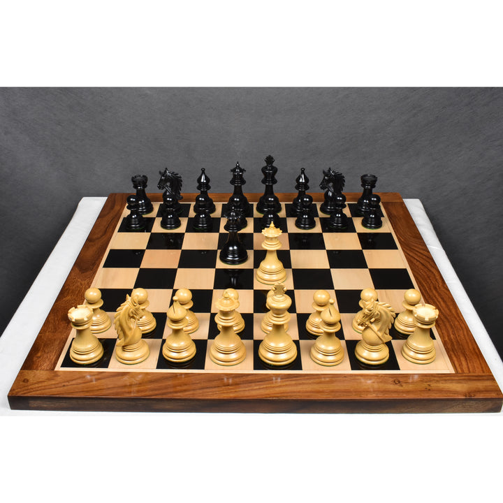 Slightly Imperfect 4.3" Napoleon Luxury Staunton Chess Set - Chess Pieces Only - Triple Weighted Ebony Wood