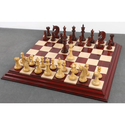 Slightly Imperfect 4.6" Bath Luxury Staunton Chess Pieces Only Set - Bud Rosewood - Triple Weight