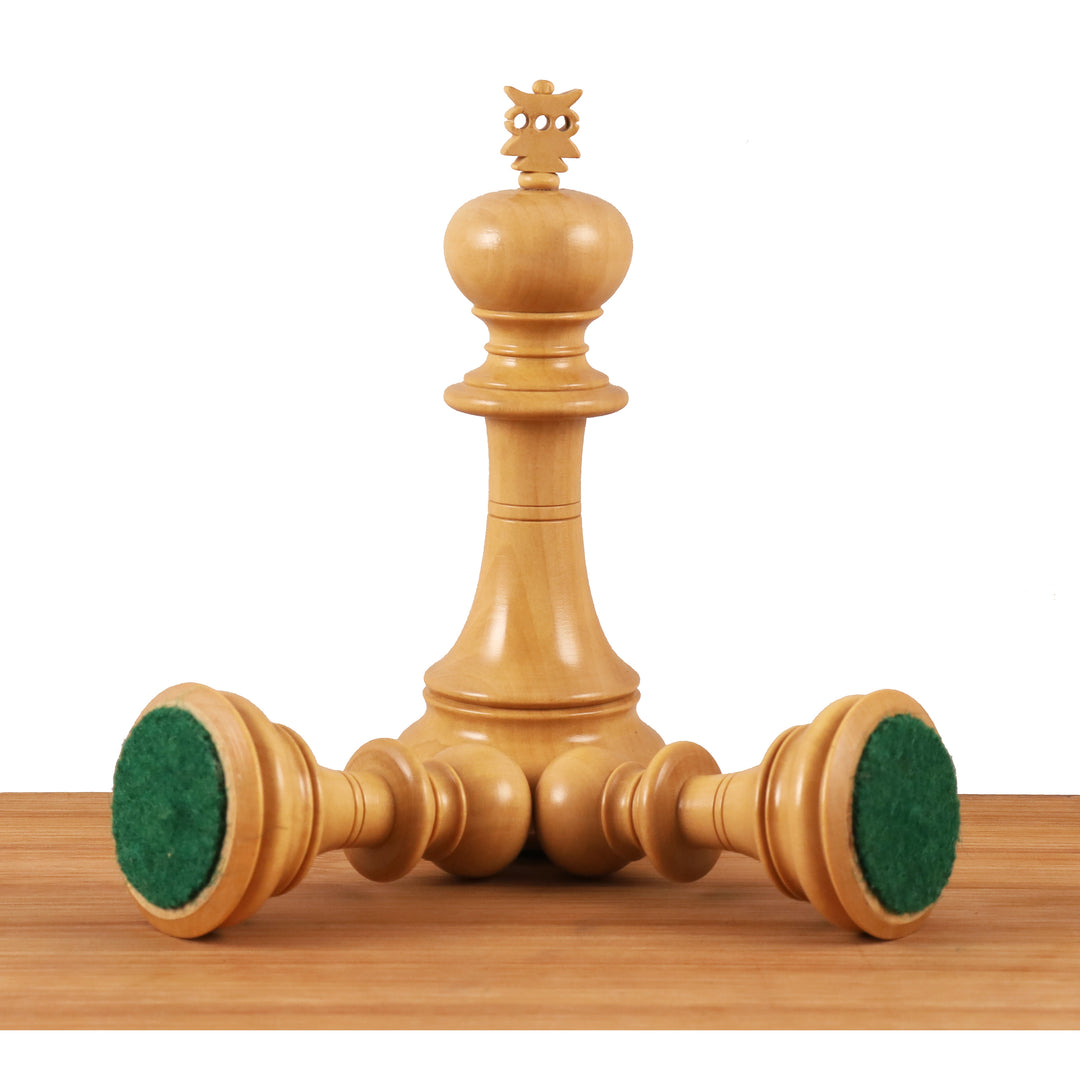 Combinazione di pezzi di scacchi Prestige Luxury Staunton Ebony da 4,6" con scacchiera da 23" e scatola per riporli
